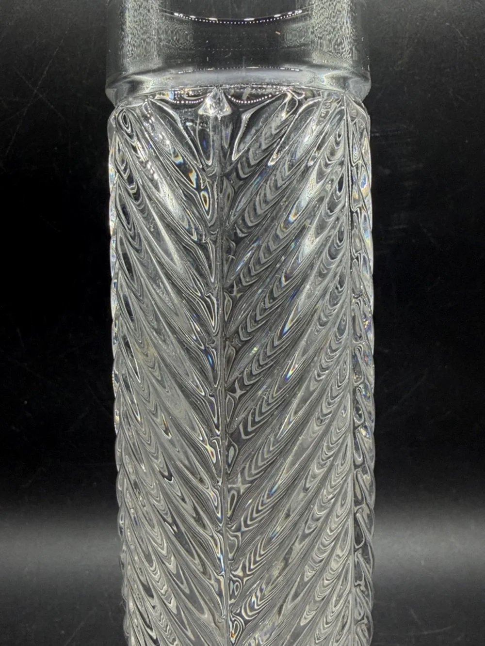Ralph Lauren Herringbone Crystal Bud Vase Vessel Home Decor Collectible
